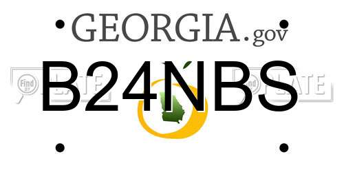 B24NBS Georgia License Plate