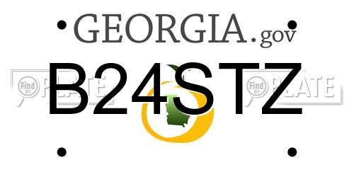 B24STZ Georgia License Plate