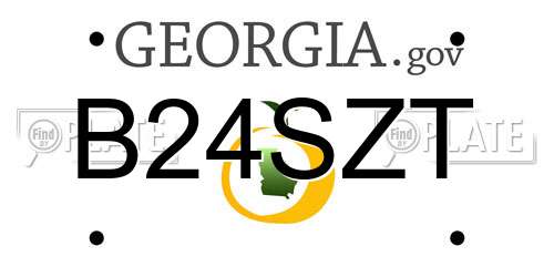 B24SZT Georgia License Plate
