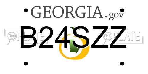 B24SZZ Georgia License Plate