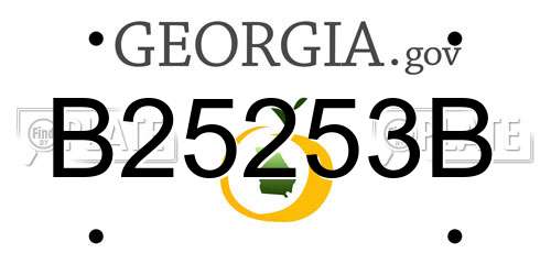 B25253B Georgia License Plate