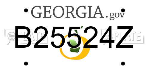 B25524Z Georgia License Plate