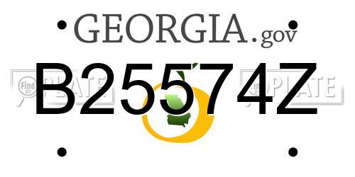 B25574Z Georgia License Plate