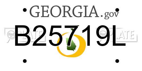 B25719L Georgia License Plate