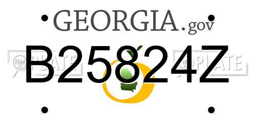 B25824Z Georgia License Plate