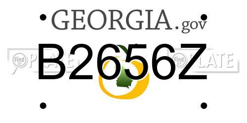 B2656Z Georgia License Plate