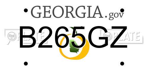 B265GZ Georgia License Plate