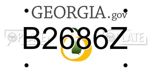 B2686Z Georgia License Plate