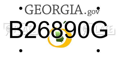 B26890G Georgia License Plate