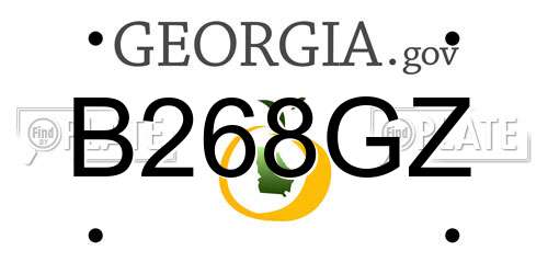 B268GZ Georgia License Plate