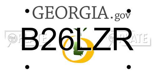 B26LZR Georgia License Plate