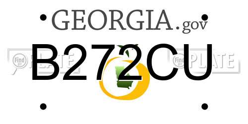 B272CU Georgia License Plate