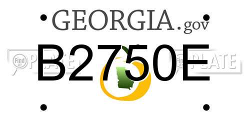 B2750E Georgia License Plate