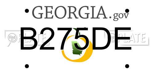 B275DE Georgia License Plate