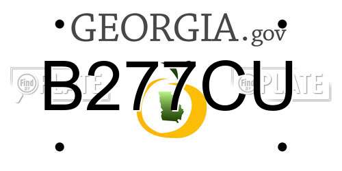 B277CU Georgia License Plate