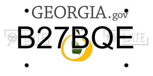 B27BQE Georgia License Plate