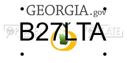 B27LTA Georgia License Plate