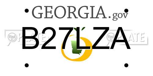B27LZA Georgia License Plate