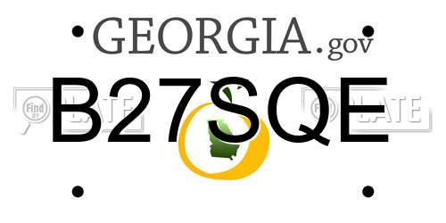 B27SQE Georgia License Plate