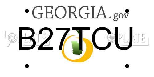 B27TCU Georgia License Plate