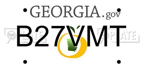 B27VMT Georgia License Plate