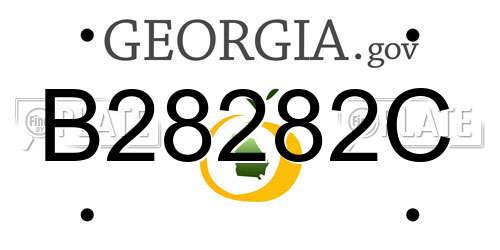 B28282C Georgia License Plate