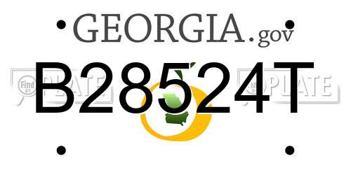 B28524T Georgia License Plate