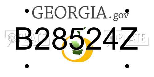 B28524Z Georgia License Plate
