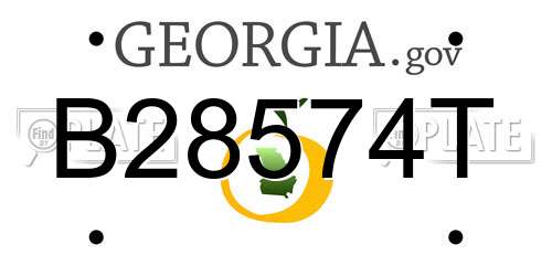B28574T Georgia License Plate