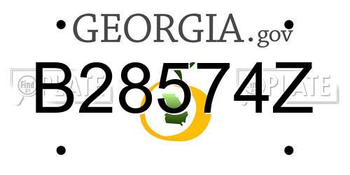B28574Z Georgia License Plate