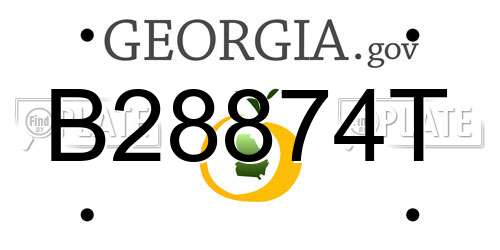 B28874T Georgia License Plate