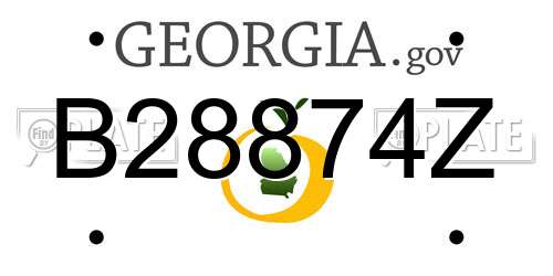 B28874Z Georgia License Plate