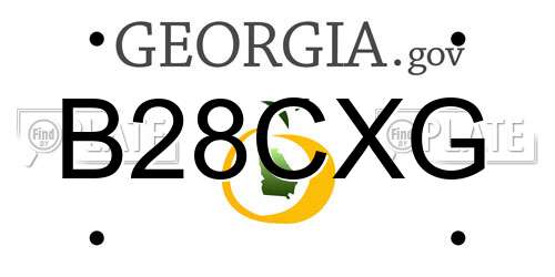 B28CXG Georgia License Plate