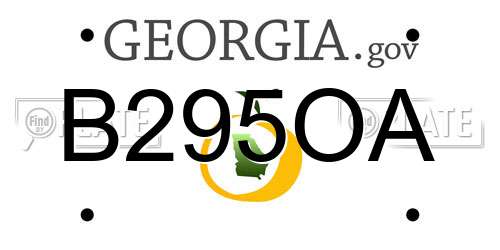 B295OA Georgia License Plate