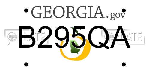 B295QA Georgia License Plate