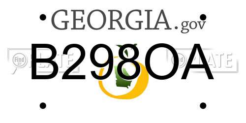 B298OA Georgia License Plate