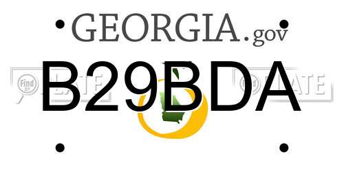B29BDA Georgia License Plate