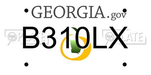 B310LX Georgia License Plate