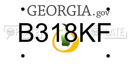 B318KF Georgia License Plate