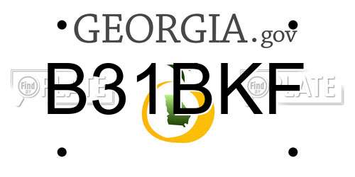B31BKF Georgia License Plate