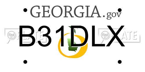 B31DLX Georgia License Plate