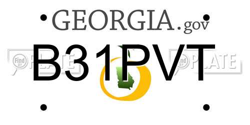 B31PVT Georgia License Plate