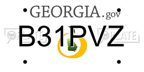 B31PVZ Georgia License Plate