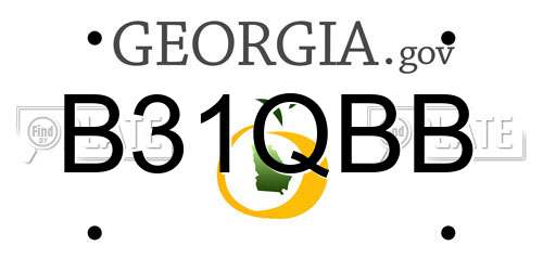 B31QBB Georgia License Plate