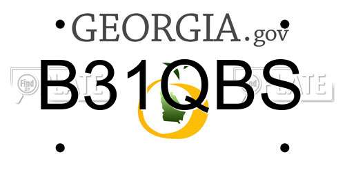 B31QBS Georgia License Plate