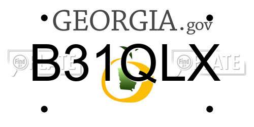 B31QLX Georgia License Plate