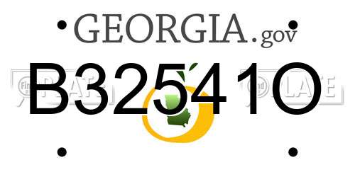 B32541O Georgia License Plate