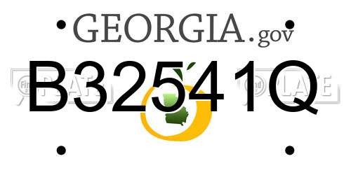 B32541Q Georgia License Plate
