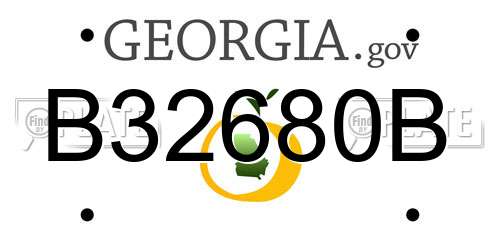 B32680B Georgia License Plate