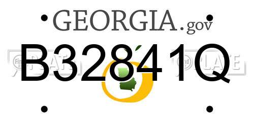 B32841Q Georgia License Plate